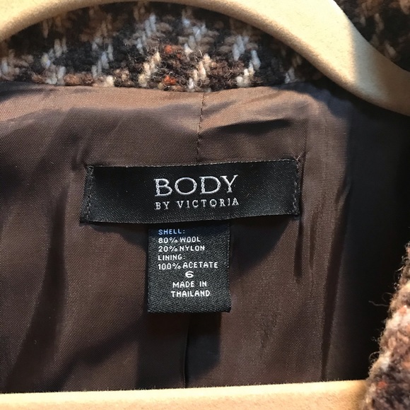 BODY BY VICTORIA Knee-Length Wool Trench Coat - Picture 3 of 4